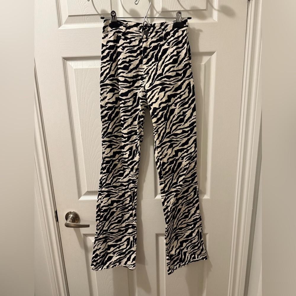 Motel Rocks Monochrome Animal Print Trousers